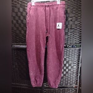 Nike Jordan Flight Washed Fleece Activewear Sweatpants (Maroon) - Men’s Medium